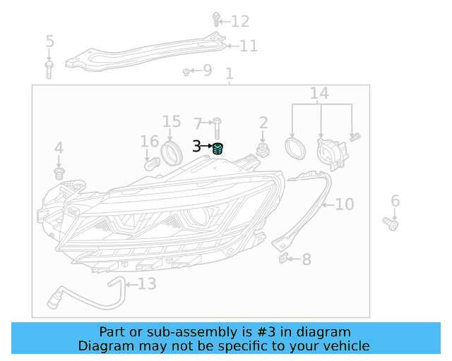 Headlamp Assembly Link Bolt WHT-003-214 - View 18