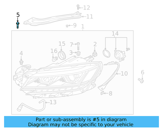 Headlamp Assembly Bolt WHT-007-527 - View 8