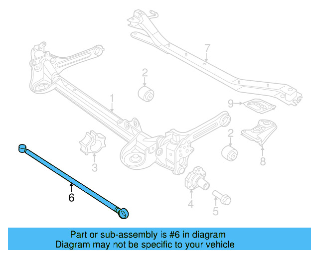 Track Bar 5C0-501-529-B - View 5