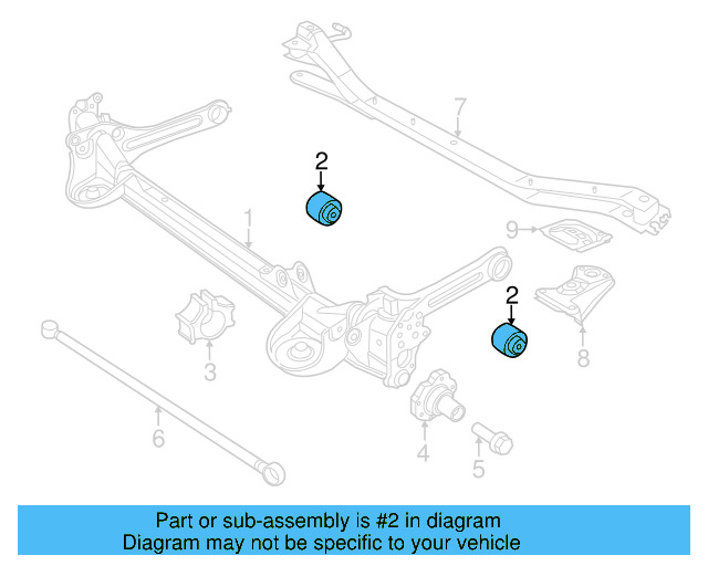 Axle Bushing 5C0-501-541-A - View 4