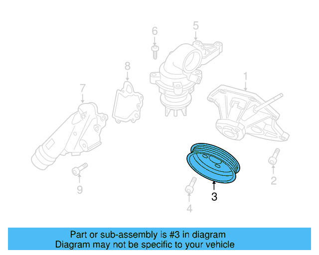 Pump Pulley 06E-121-031-C - View 4