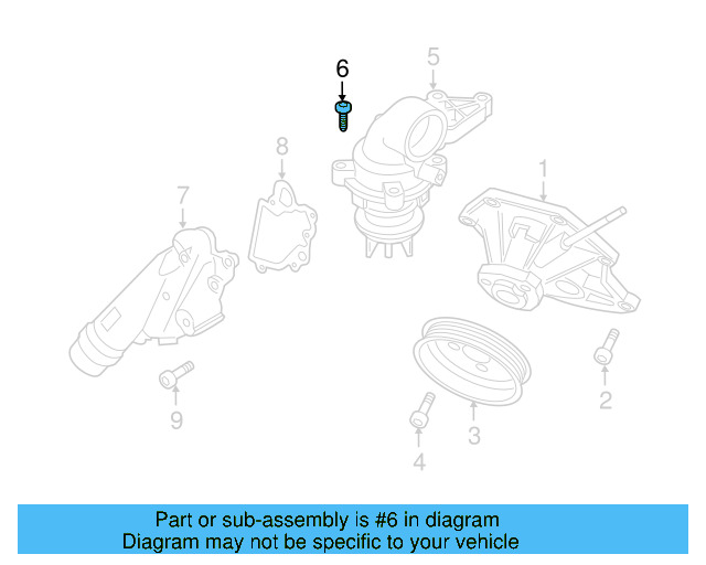 Water Pump Assembly Bolt N-910-680-01 - View 4