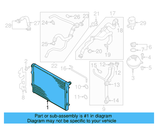 Radiator Assembly 1K0-121-251-EB - View 8