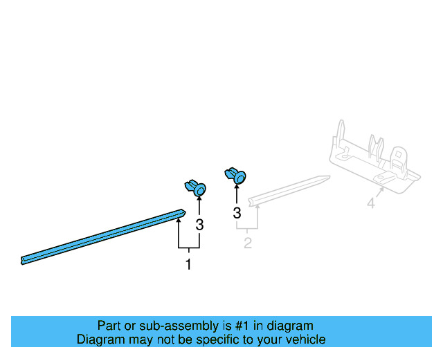 Rocker Molding 3D0-854-631-A-6W8 - View 2
