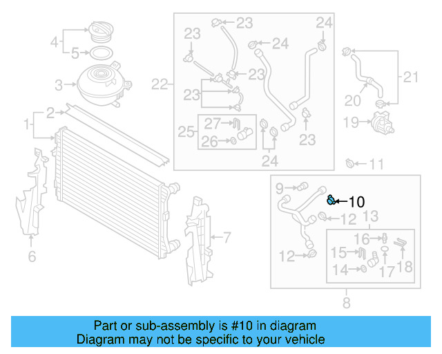 Water Hose Assembly Upper Seal N-907-653-01 - View 104