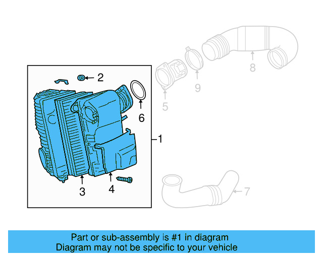 Air Cleaner Assembly 7L0-129-607-C - View 2