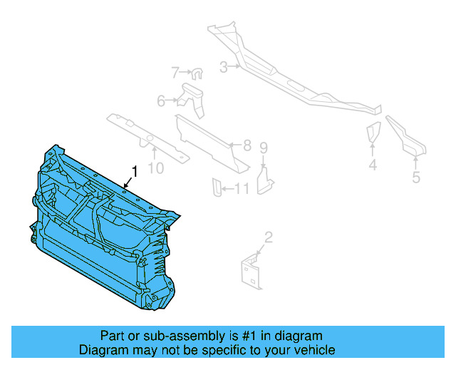 Radiator Support 3D0-805-588-E - View 6