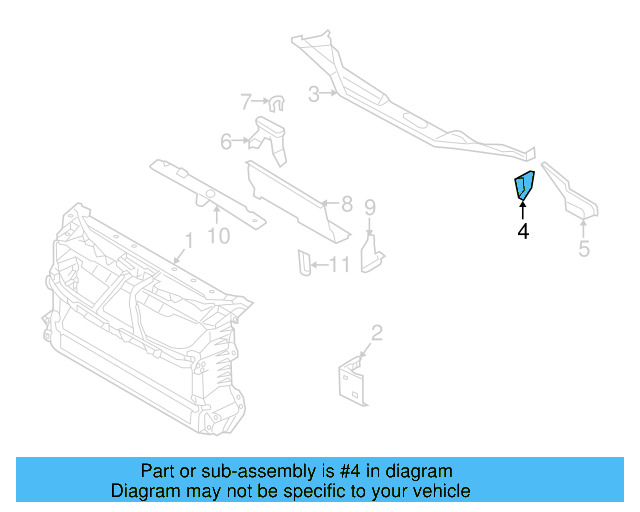 Upper Tie Bar Filler 3D1-805-087-B - View 3