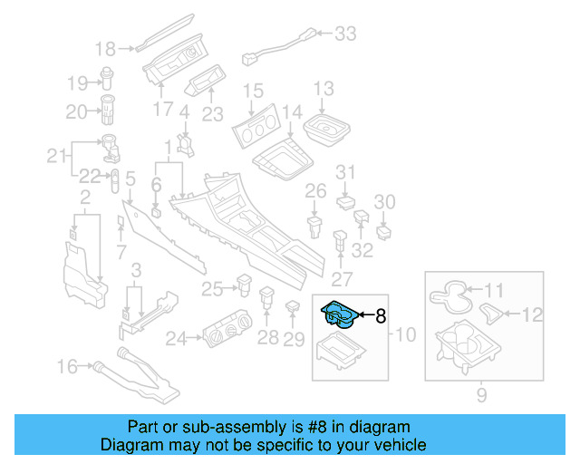 Cup Holder 3C0-862-531-D-1QB