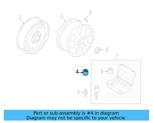 Wheel Bolt Cover 3C0-601-173-9B9 - View 32