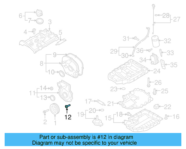 Timing Case Bolt N-910-967-02 - View 27