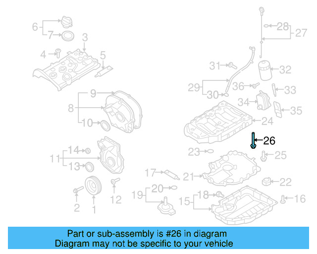 Upper Oil Pan Bolt N-910-506-01 - View 27