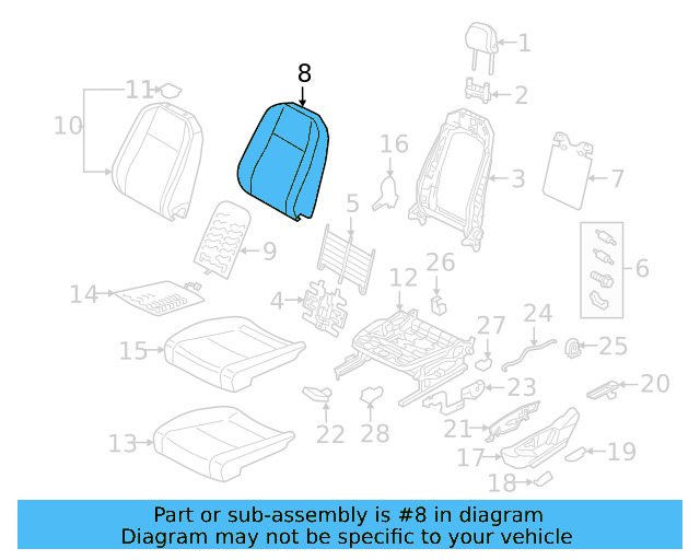 Seat Back Pad 3CN-881-776-F - View 24