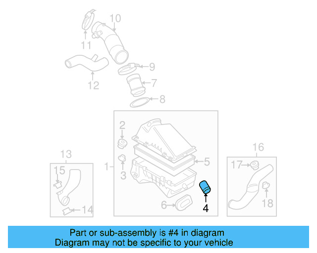 Air Cleaner Assembly Insulator 1J0-129-631-A - View 5