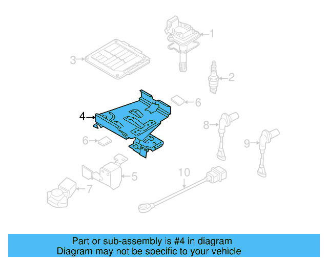 Engine Control Module (ECM) Bracket 1K1-906-214-B - View 3