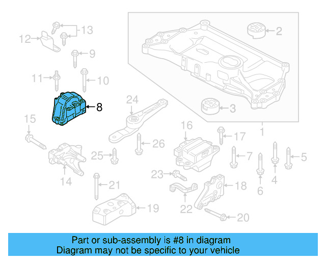 Engine Mount 1K0199555AM - View 2