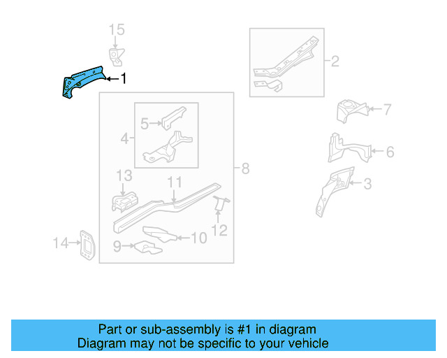 Front Rail 1K0-810-136-B - View 6