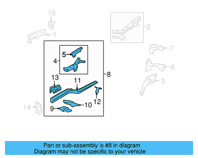 Lower Rail Assembly 1K0-803-092-M - View 6