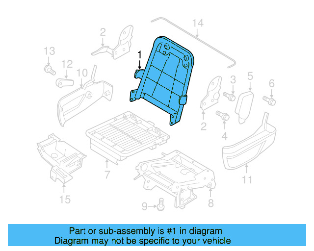Seat Back Frame 7B0-883-045-B - View 6