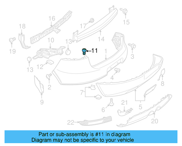 Bumper Cover Screw N-908-259-01 - View 46