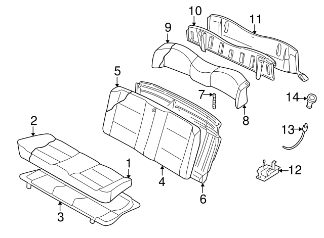 Seat Back Pad 1E0-885-775-C