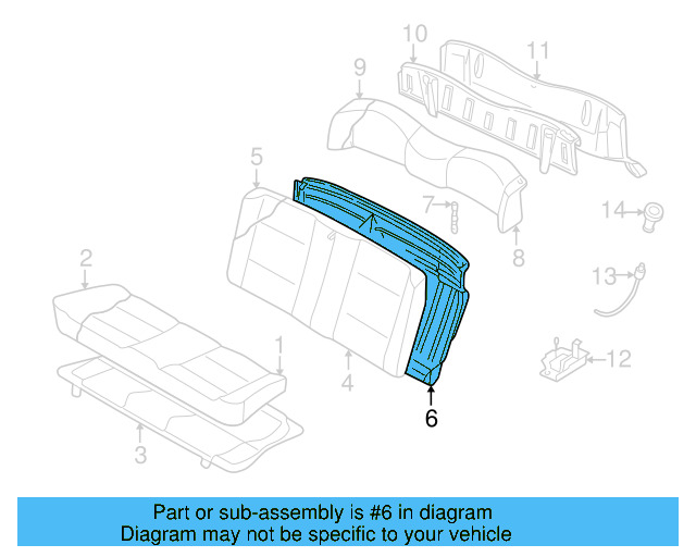 Seat Back Frame 1E0-885-501 - View 4
