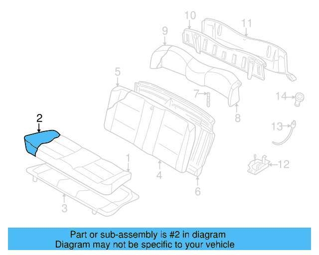 Seat Cushion Pad 1E0-885-375-C
