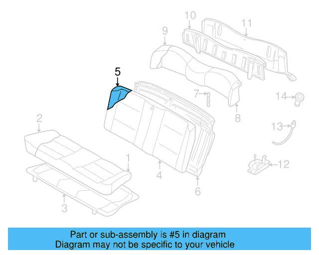 Seat Back Pad 1E0-885-775-C - View 3