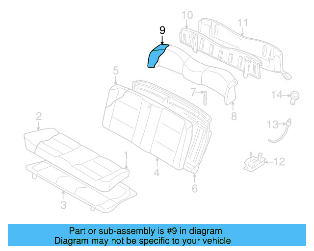 Headrest Pad 1E0-886-931 - View 2