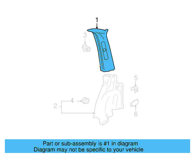 Pillar Trim 1J9-867-241-E-2PK - View 2