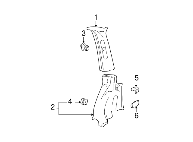 Pillar Trim 1J9-867-765-L-U71