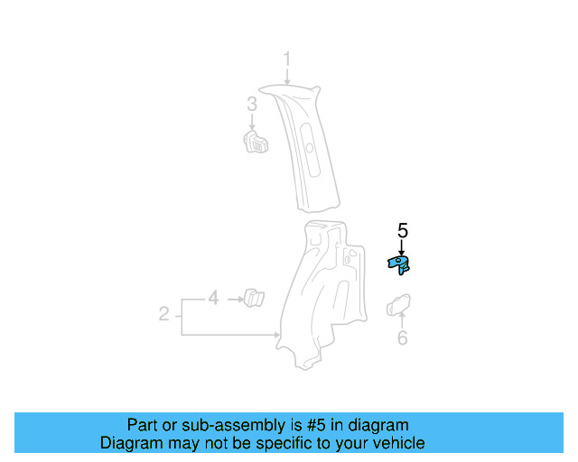 Pillar Trim Clamp 1J9-867-723