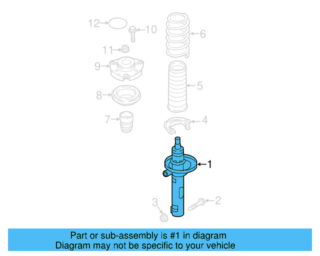 Suspension Strut 3QF-413-031-L - View 3