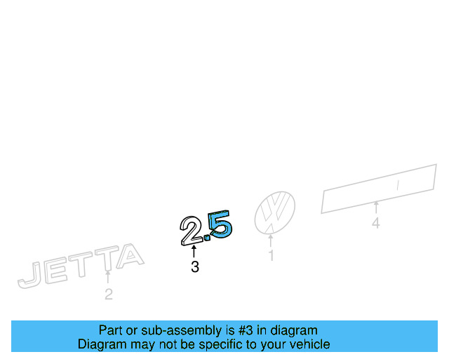 Hatch Emblem 1K9-853-630-ULM - View 3