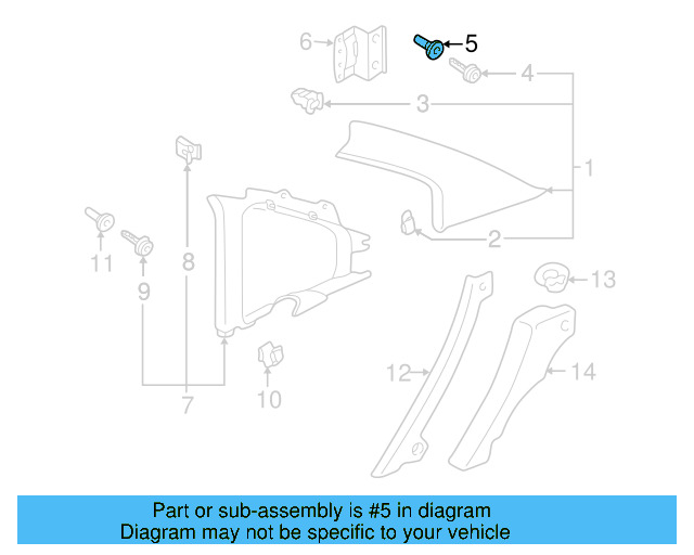 Rear Trim 3B9-867-246-A-2XP - View 9