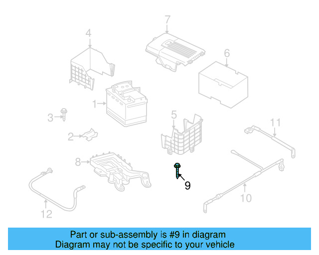 Battery Tray Mount Bolt N-104-827-01 - View 53