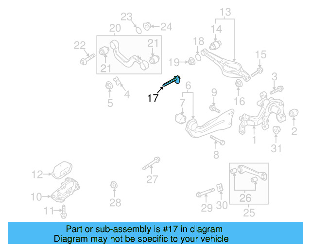 Lower Control Arm Mount Bolt N-106-286-01 - View 7