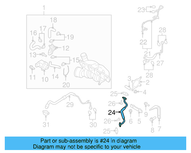 Oil Return Line 06H-145-735-G - View 14