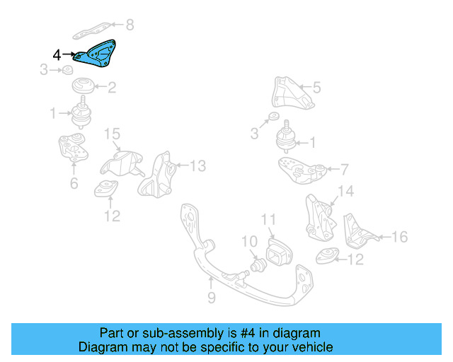 Mount Bracket 8D0-199-306-AA - View 4