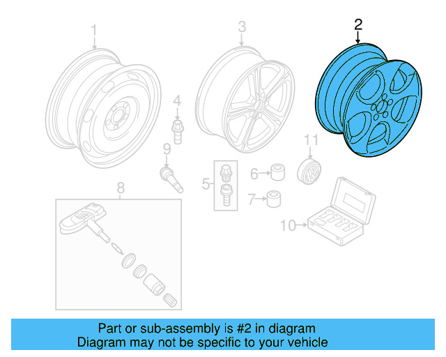 Wheel, Steel 1K0-601-027-CD-03C - View 14