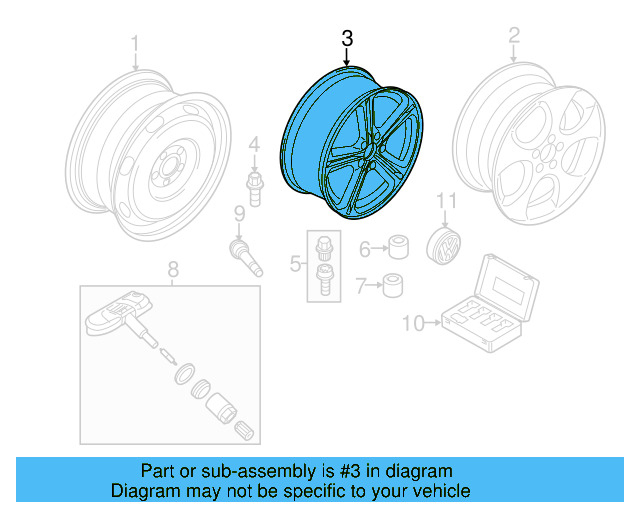 Spare Wheel 1K0-601-027-CB-03C