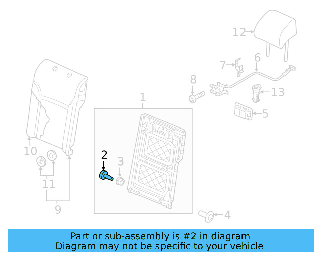 Seat Back Frame Bushing N-912-087-01 - View 32