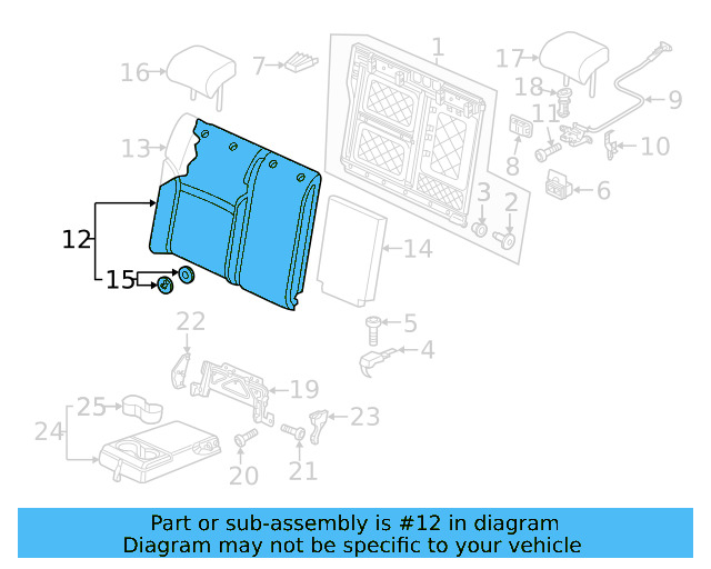 Seat Back Cover 561-885-806-BN-TJF - View 3