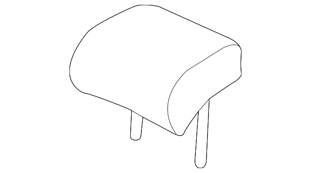 Headrest, Center 561-885-902-P-UDF - View 2