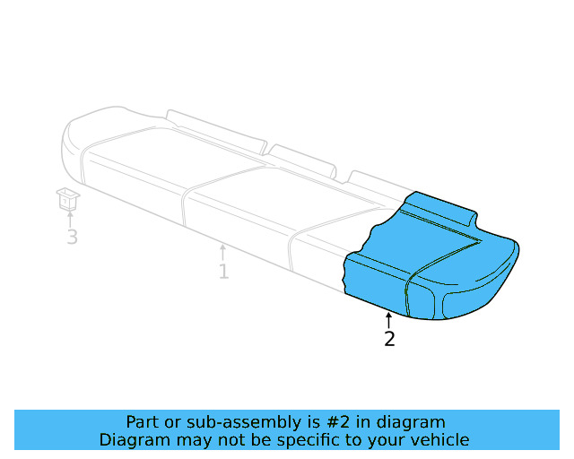 Seat Cushion Pad 561-885-319-R - View 9