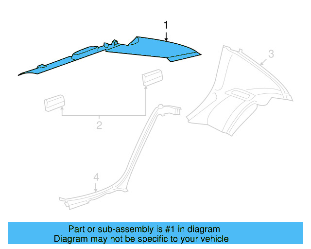 Upper Quarter Trim 3D7-867-287-B-5S5 - View 2