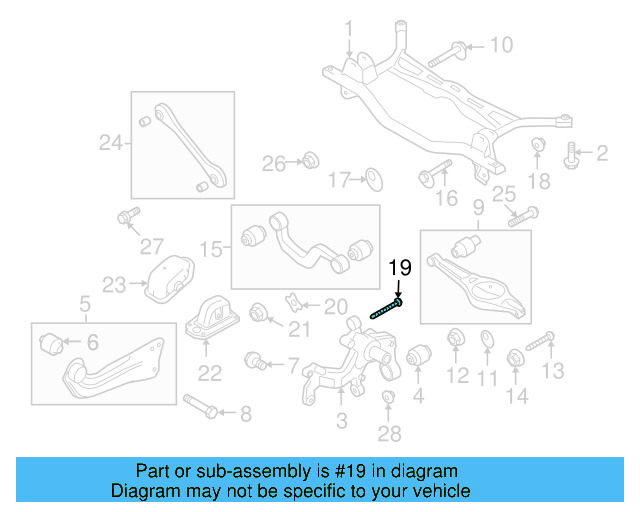 Upper Control Arm Mount Bolt N-911-978-01 - View 31