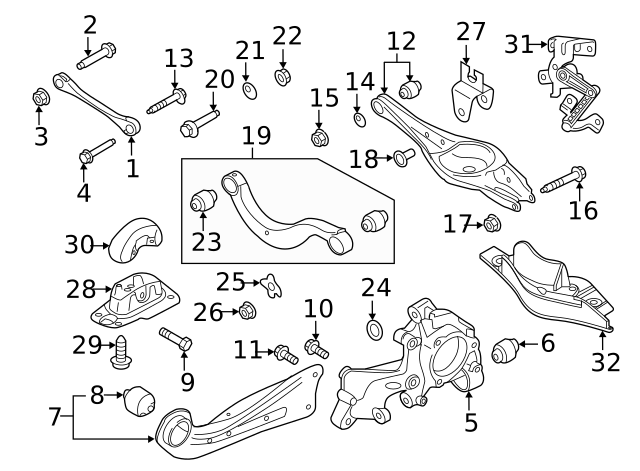 Lower Control Arm Front Bolt N-910-662-01 - View 3