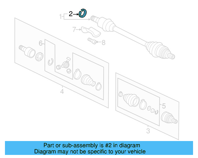 Axle Assembly Lock Ring 8N0-407-297 - View 8