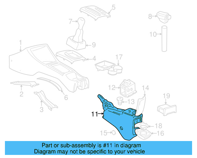 Center Console 1HM-863-243-D-B41 - View 3